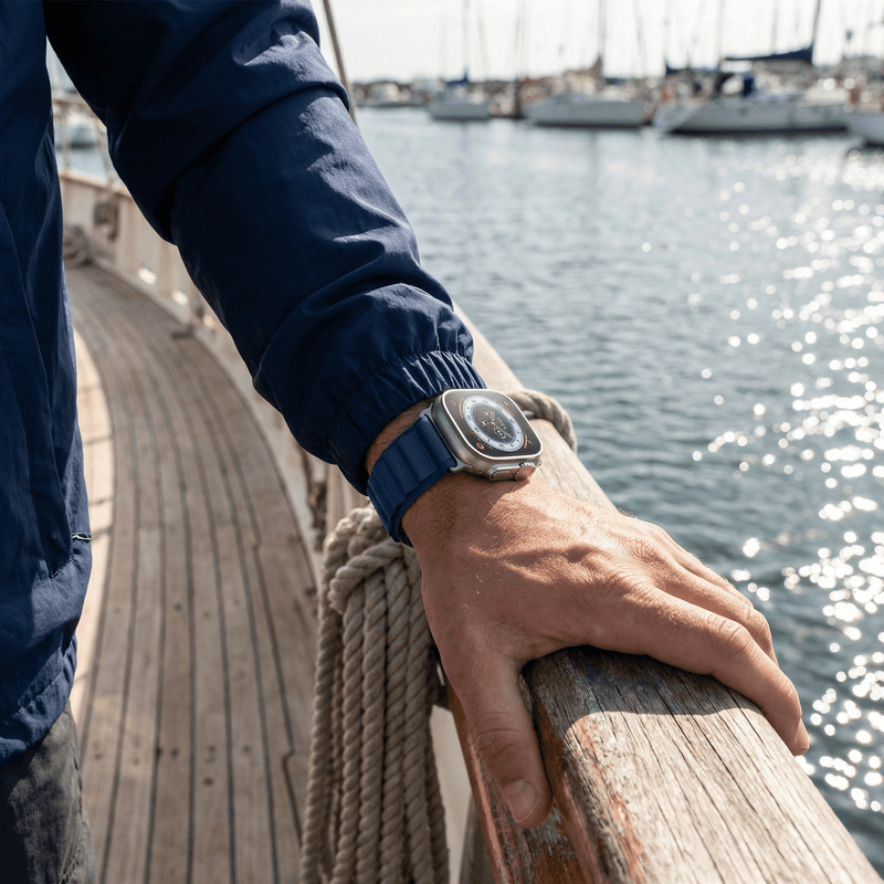 Armband für Apple Watch, aus Nylon mit Alpin-Schließe, Unisex, Modell Zane