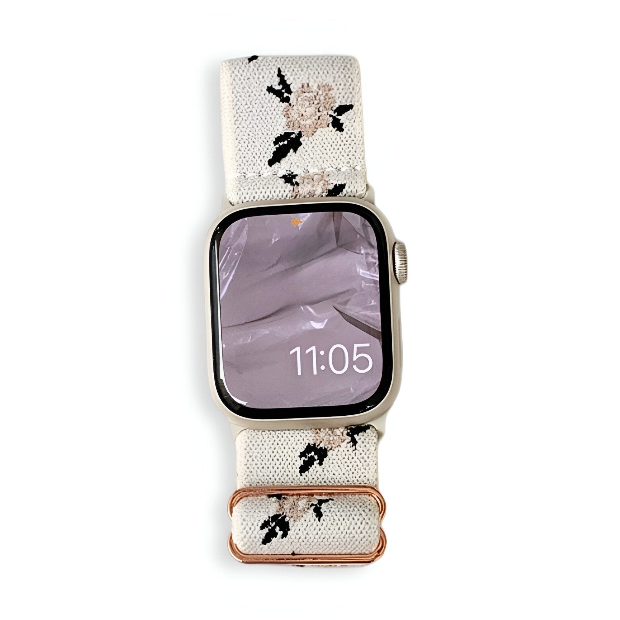 Brățară Apple Watch, din nailon floral, pentru femei, model Elexia