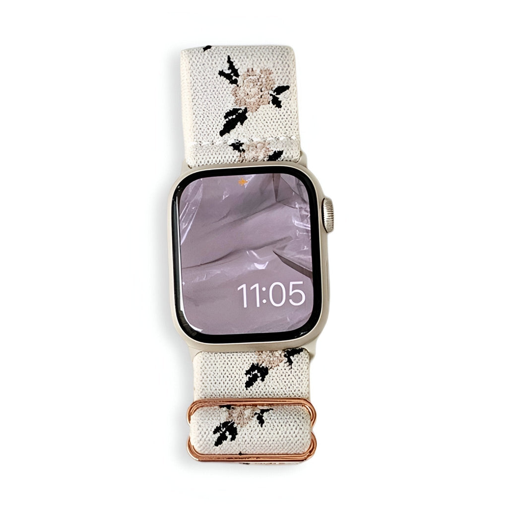 Brățară Apple Watch, din nailon floral, pentru femei, model Elexia