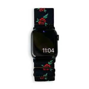 Brățară Apple Watch, din nailon floral, pentru femei, model Elexia
