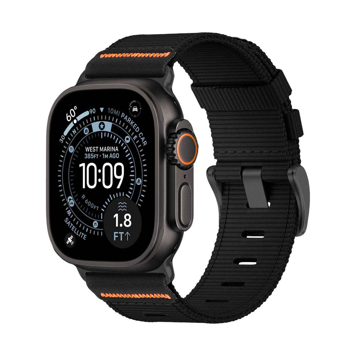 Bracelet Apple Watch en nylon tissé, style Alpine Loop, boucle ardillon, modèle Belgrade
