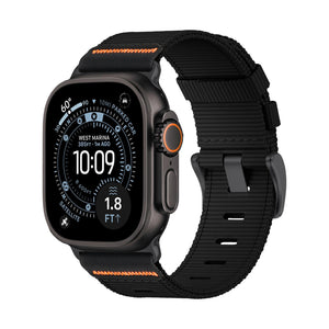 Bransoleta Apple Watch z nylonu militarnego, wytrzymały pasek do zegarka dla mężczyzn, odporna taśma zamienna, akcesorium do sportów ekstremalnych, taktyczna bransoleta z klamrą, model Belgrade