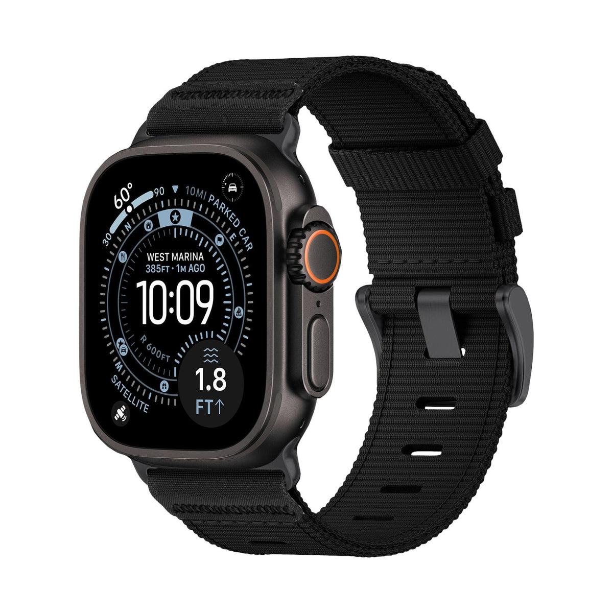 Bracelet Apple Watch en nylon tissé, style Alpine Loop, boucle ardillon, modèle Belgrade
