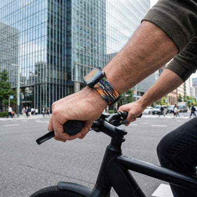 Geflochtenes elastisches Nylon-Armband für Apple Watch, magnetischer Verschluss, Modell Cypher