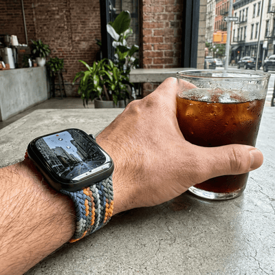 Geflochtenes elastisches Nylon-Armband für Apple Watch, magnetischer Verschluss, Modell Cypher