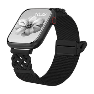 Geflochtenes Nylonarmband für Apple Watch, keltisches Unendlichkeitssymbol, Magnetschließe, eleganter Stil, Modell Louison