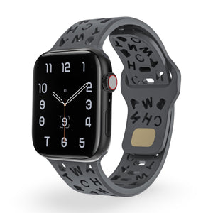 Bracelet Apple Watch, en silicone, pour femme, modèle Rona