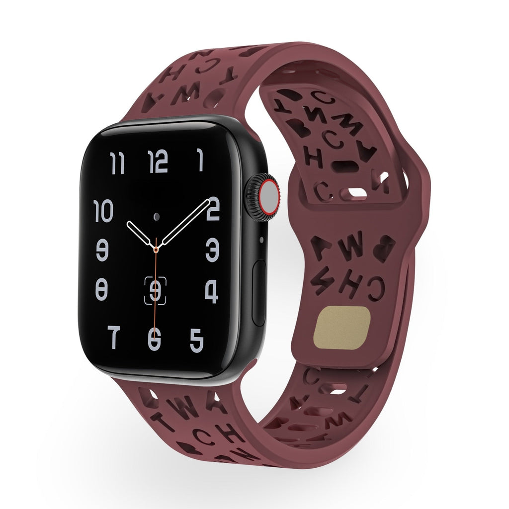 Bracelet Apple Watch, en silicone, pour femme, modèle Rona