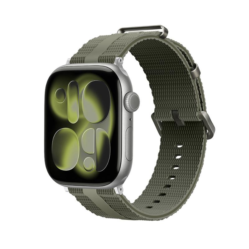 Pulsera para Apple Watch de silicona texturizada, con hebilla resistente de acero inoxidable, que ofrece una comodidad absoluta, modelo Guetta