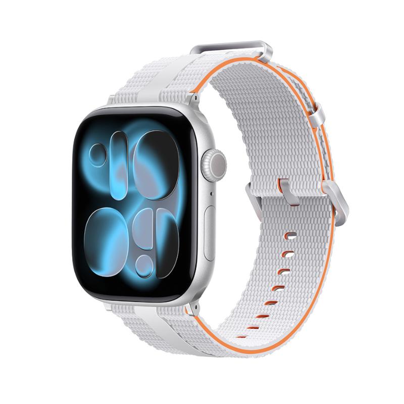 Pulsera para Apple Watch de silicona texturizada, con hebilla resistente de acero inoxidable, que ofrece una comodidad absoluta, modelo Guetta