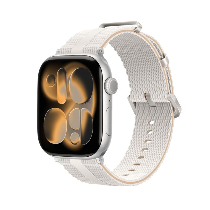 Pulsera para Apple Watch de silicona texturizada, con hebilla resistente de acero inoxidable, que ofrece una comodidad absoluta, modelo Guetta