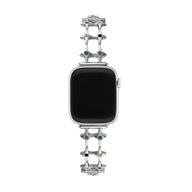 Bracelet Apple Watch étoilé, pour femme, zircons colorés, modèle Érima - La Boutique du Bracelet