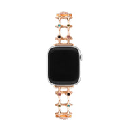 Bracelet Apple Watch étoilé, pour femme, zircons colorés, modèle Érima - La Boutique du Bracelet