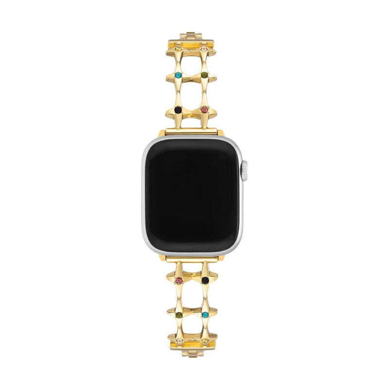 Bracelet Apple Watch étoilé, pour femme, zircons colorés, modèle Érima - La Boutique du Bracelet