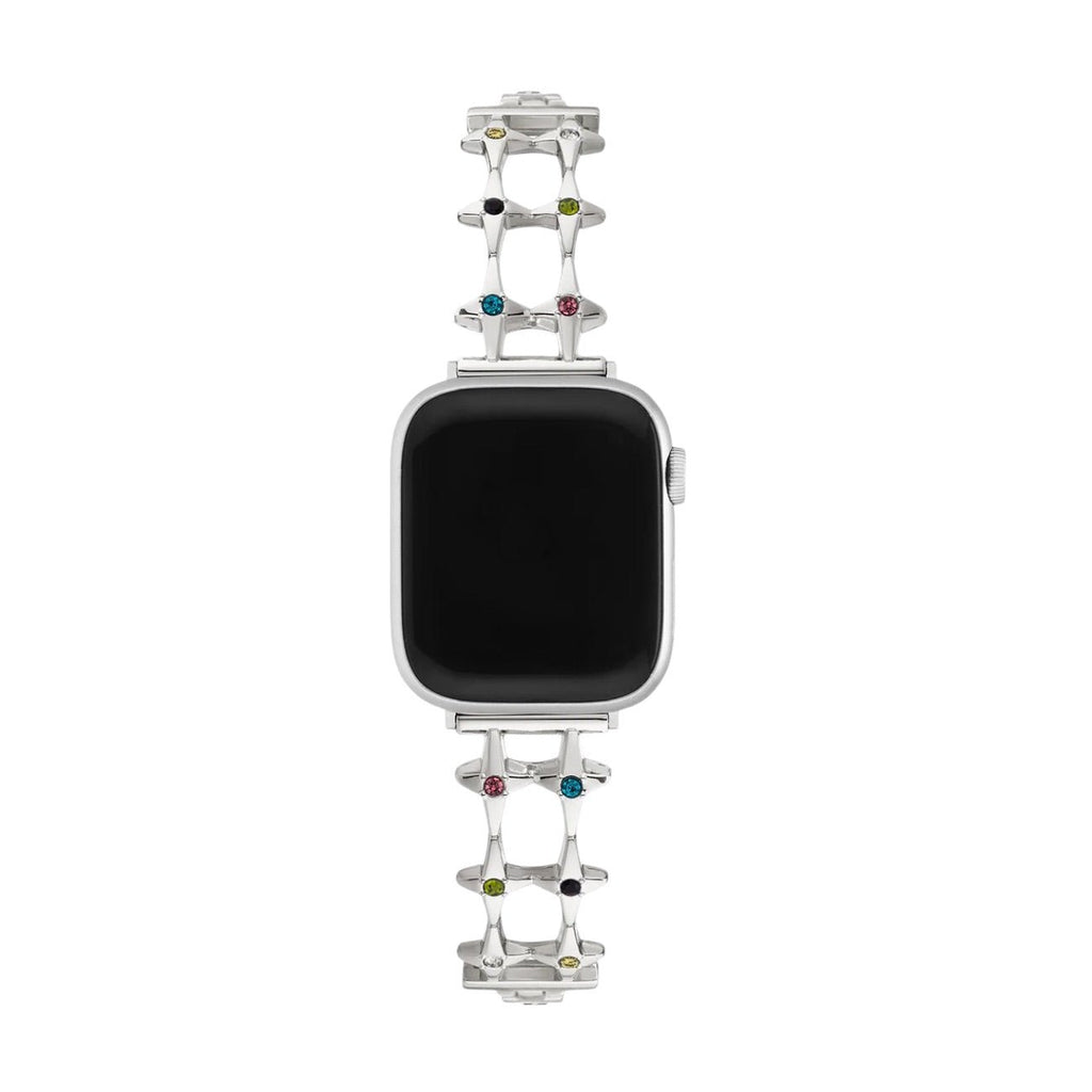 Bracelet Apple Watch étoilé, pour femme, zircons colorés, modèle Érima - La Boutique du Bracelet