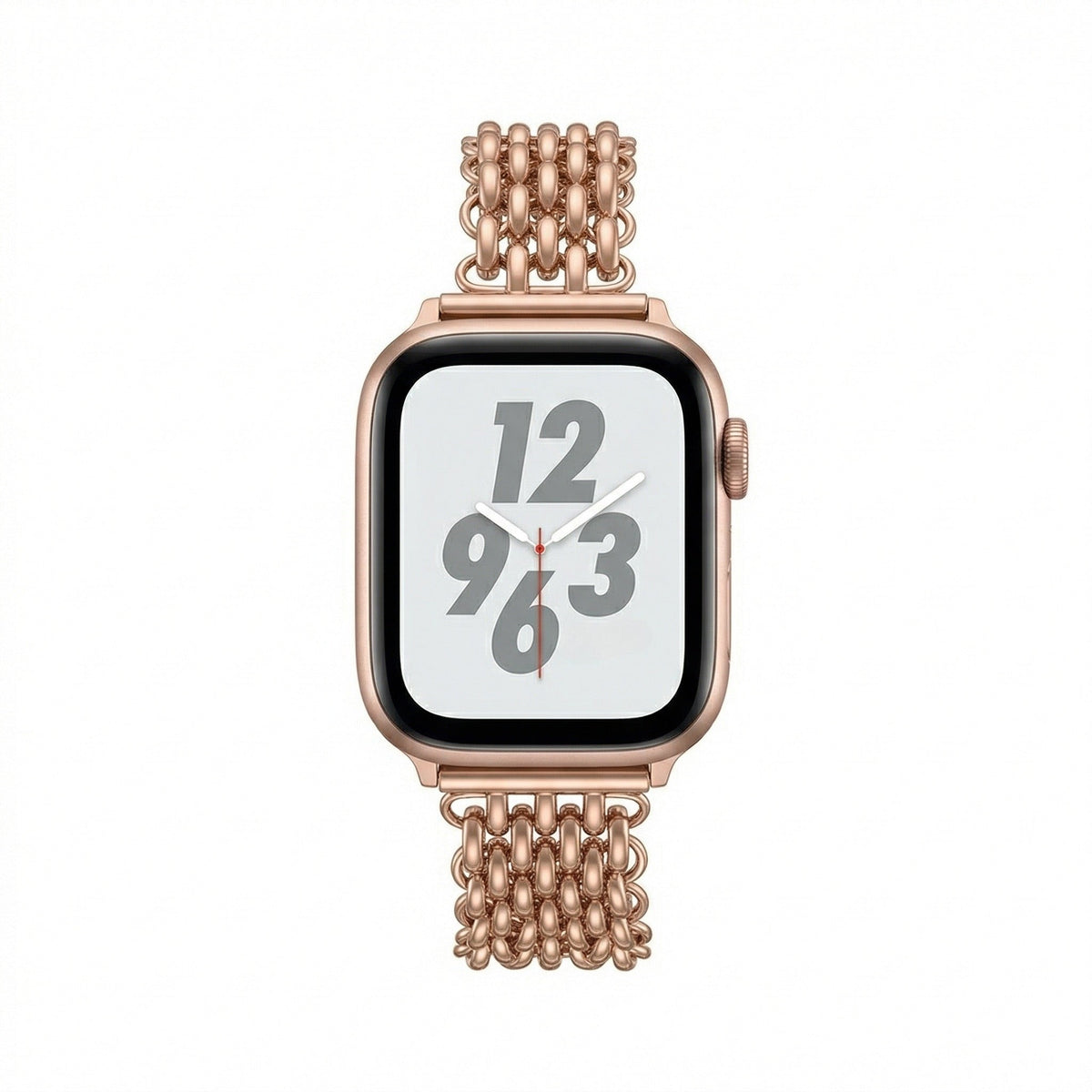 Apple Watch Bracelet in Stainless Steel, Braided Byzantine Mesh, Clasp Fastening, Coranie Model