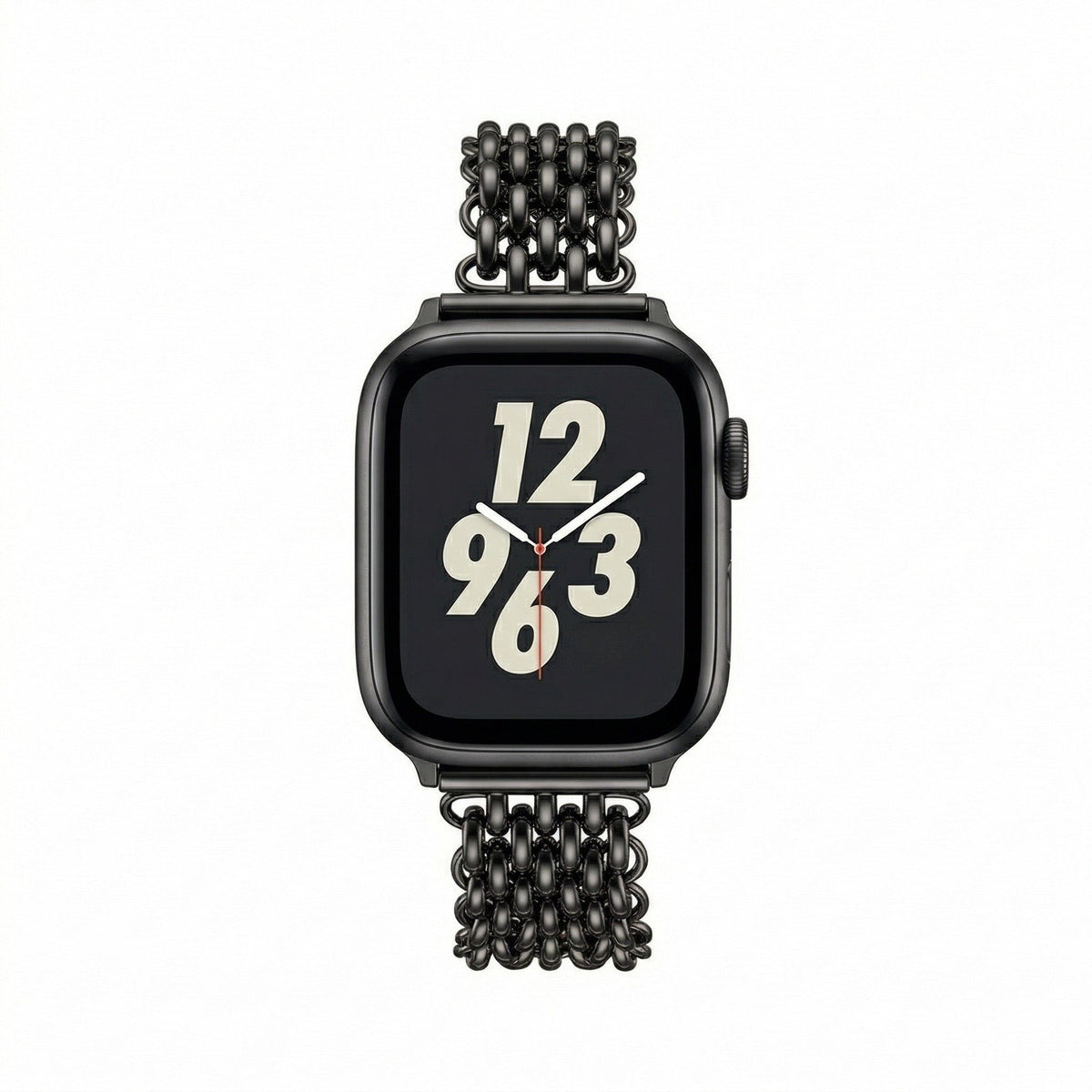 Apple Watch Bracelet in Stainless Steel, Braided Byzantine Mesh, Clasp Fastening, Coranie Model