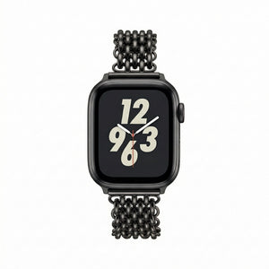Brățară Apple Watch pentru femei, oțel inoxidabil de înaltă calitate, zale împletite, închizătoare practică cu clips, stil chic, model Coranie