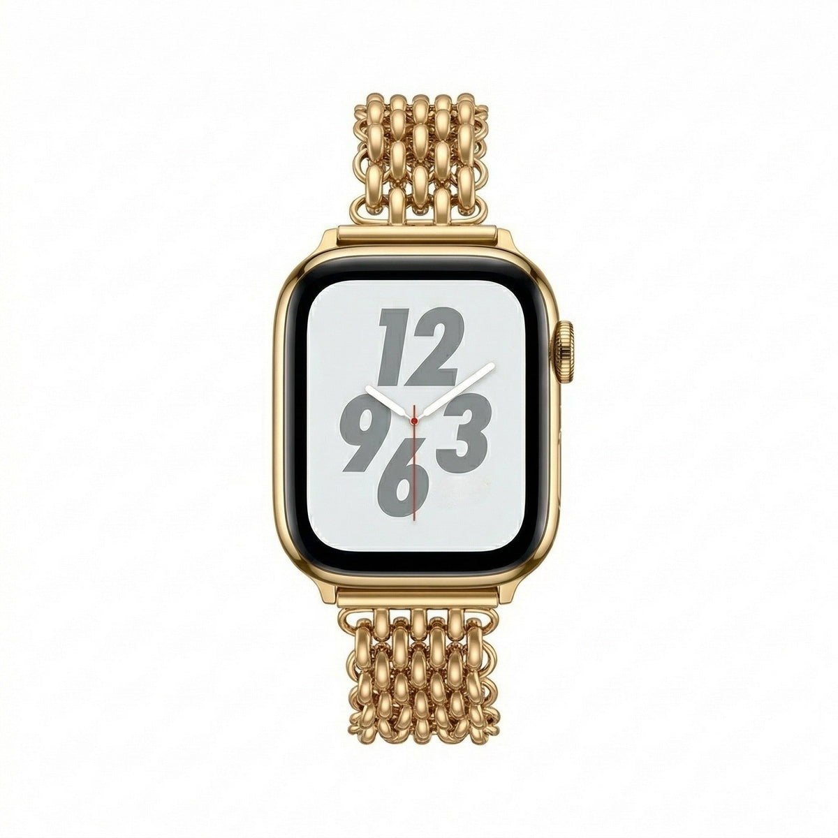 Apple Watch Bracelet in Stainless Steel, Braided Byzantine Mesh, Clasp Fastening, Coranie Model