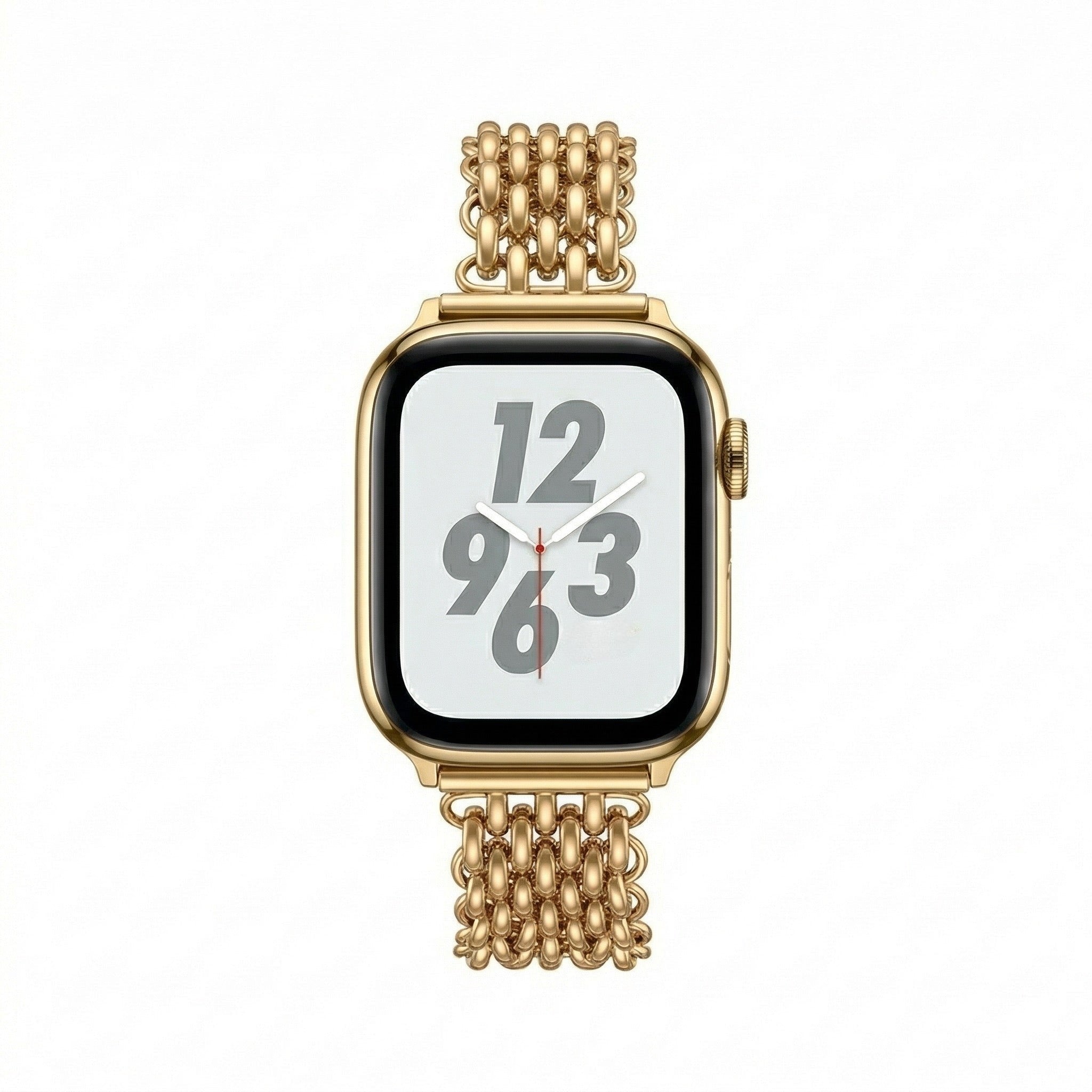 Brățară Apple Watch pentru femei, oțel inoxidabil de înaltă calitate, zale împletite, închizătoare practică cu clips, stil chic, model Coranie