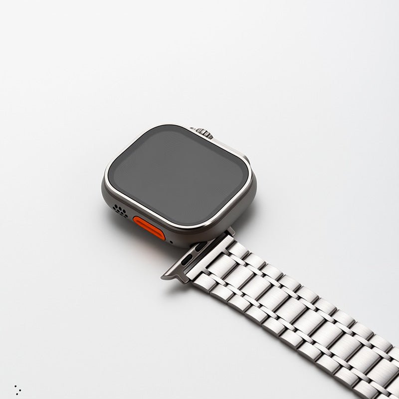Bracelet Apple Watch magnétique en métal, design élégant à maillons, confort ajustable, modèle Hask