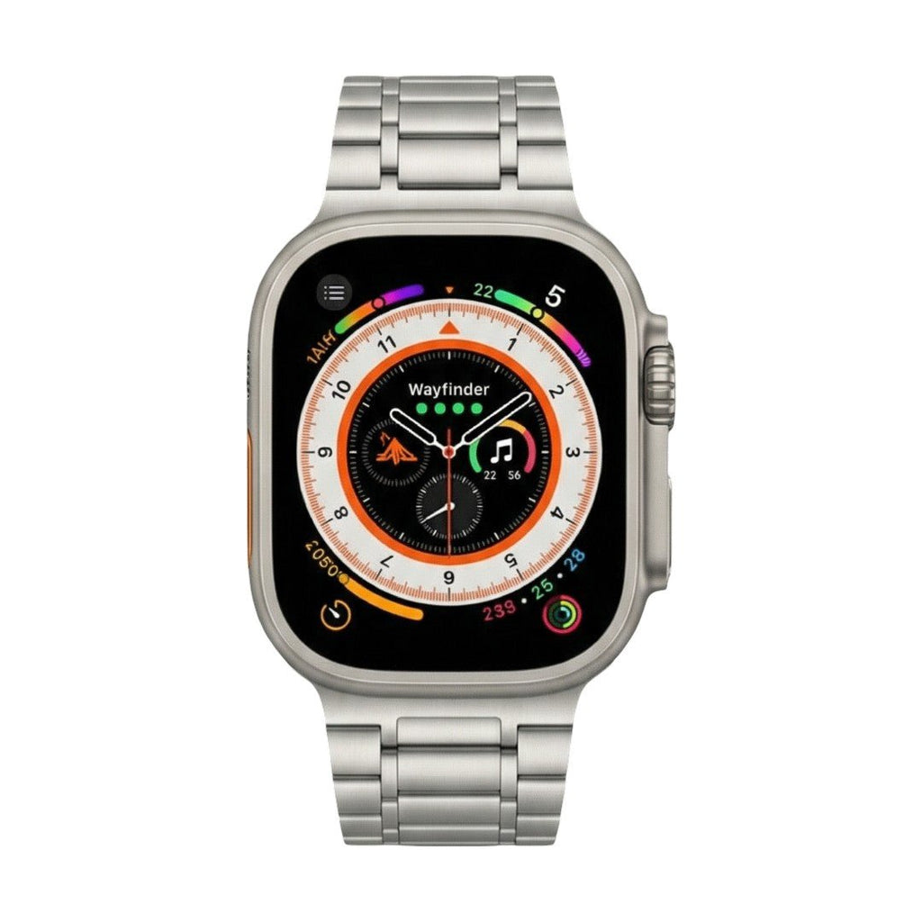 Bracelet Apple Watch magnétique en métal, design élégant à maillons, confort ajustable, modèle Hask