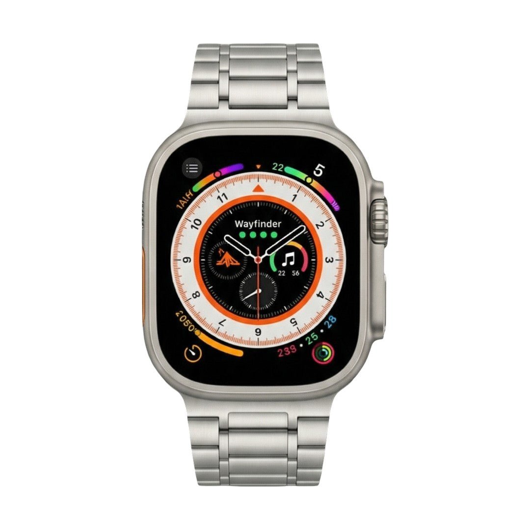 Bracelet Apple Watch magnétique en métal, design élégant à maillons, confort ajustable, modèle Hask