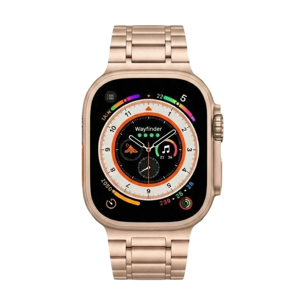 Bracelet Apple Watch magnétique en métal, design élégant à maillons, confort ajustable, modèle Hask