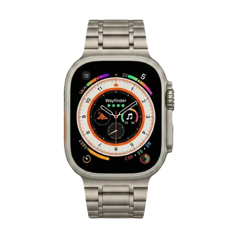 Bracelet Apple Watch magnétique en métal, design élégant à maillons, confort ajustable, modèle Hask