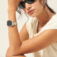 Bracelet Apple Watch moderne, pour femme, acier spirale tendance, modèle Azia - La Boutique du Bracelet