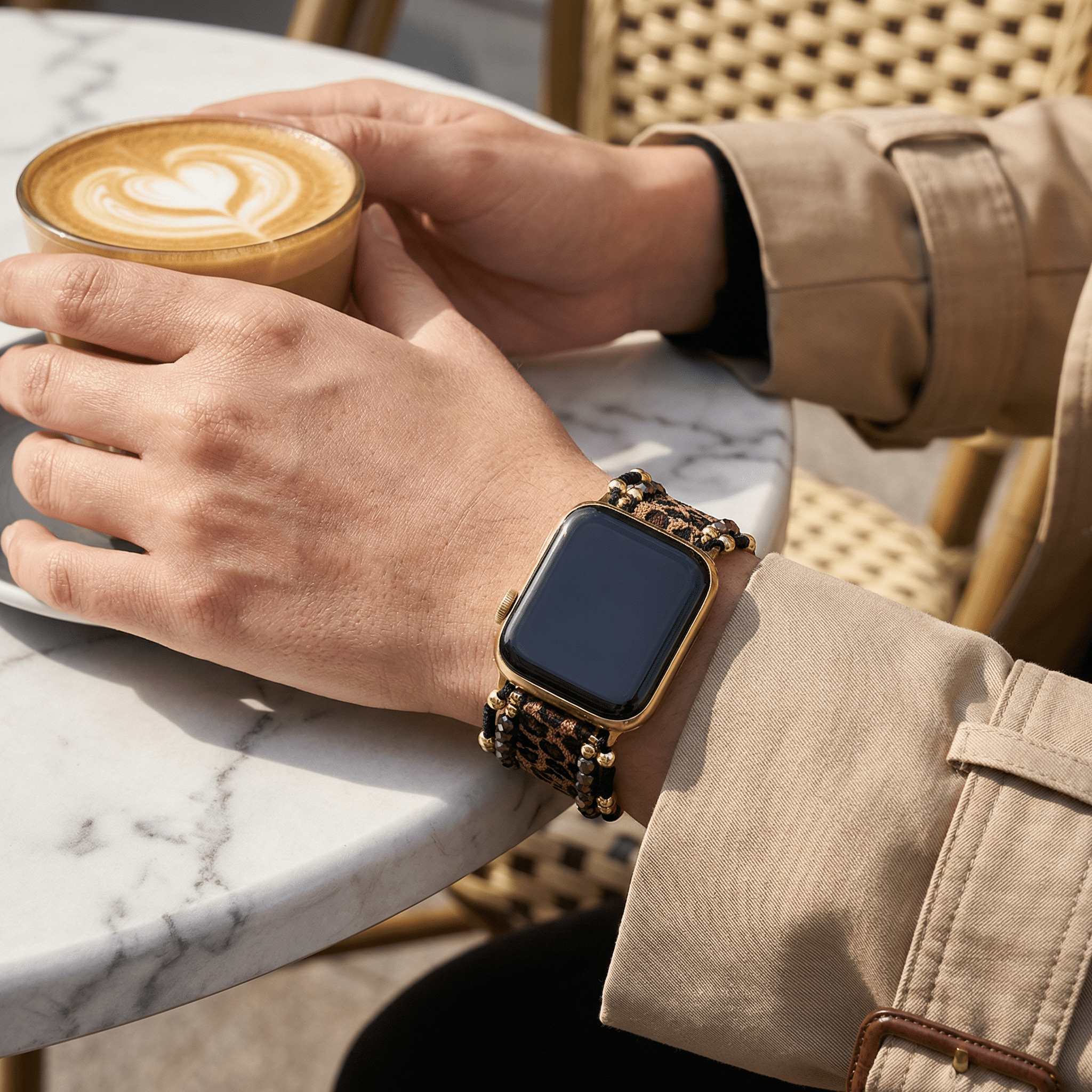 Armband für Apple Watch, Leopardenmuster, für Damen, Modell Cira