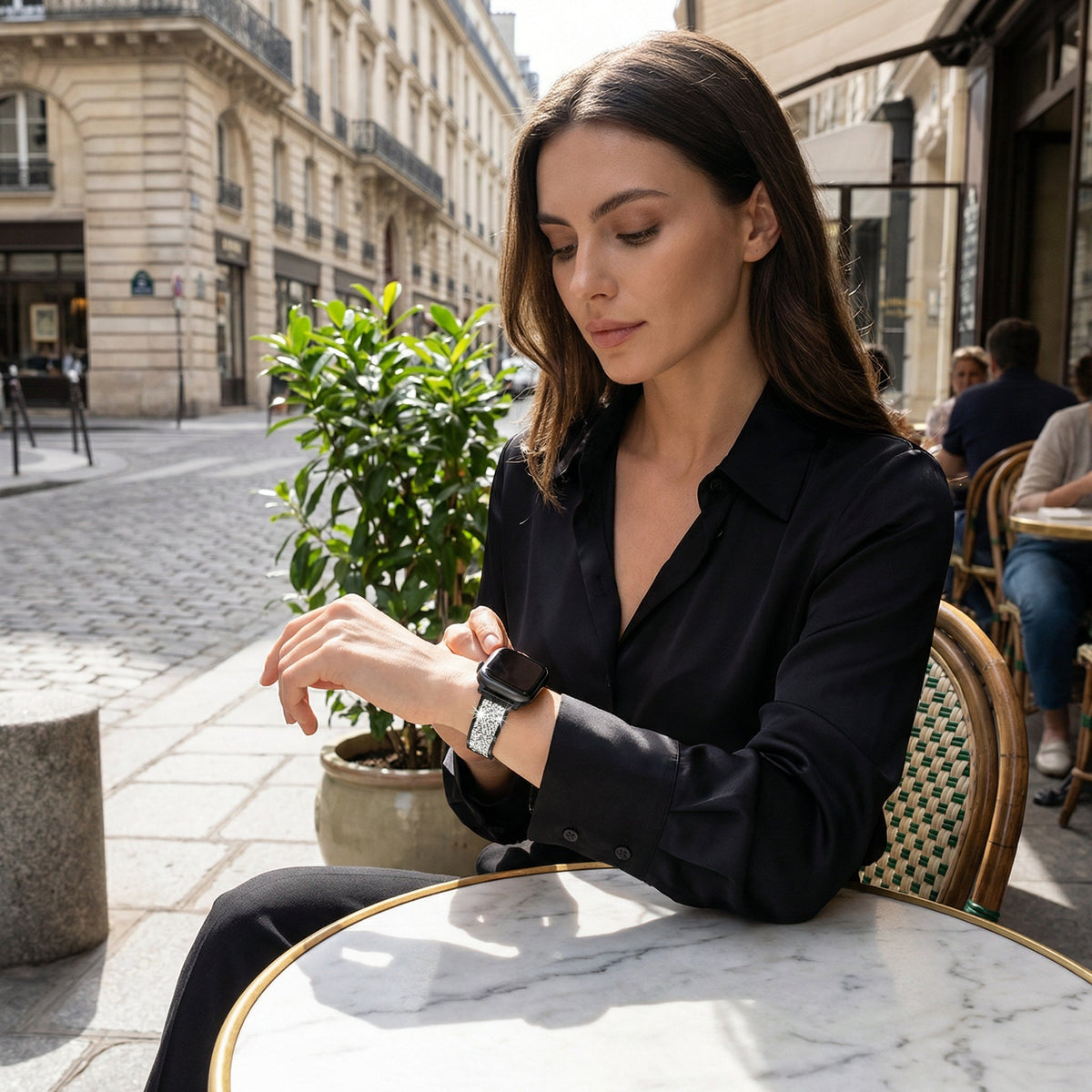 Apple Watch bracelet, glitter, for women, Douwa model