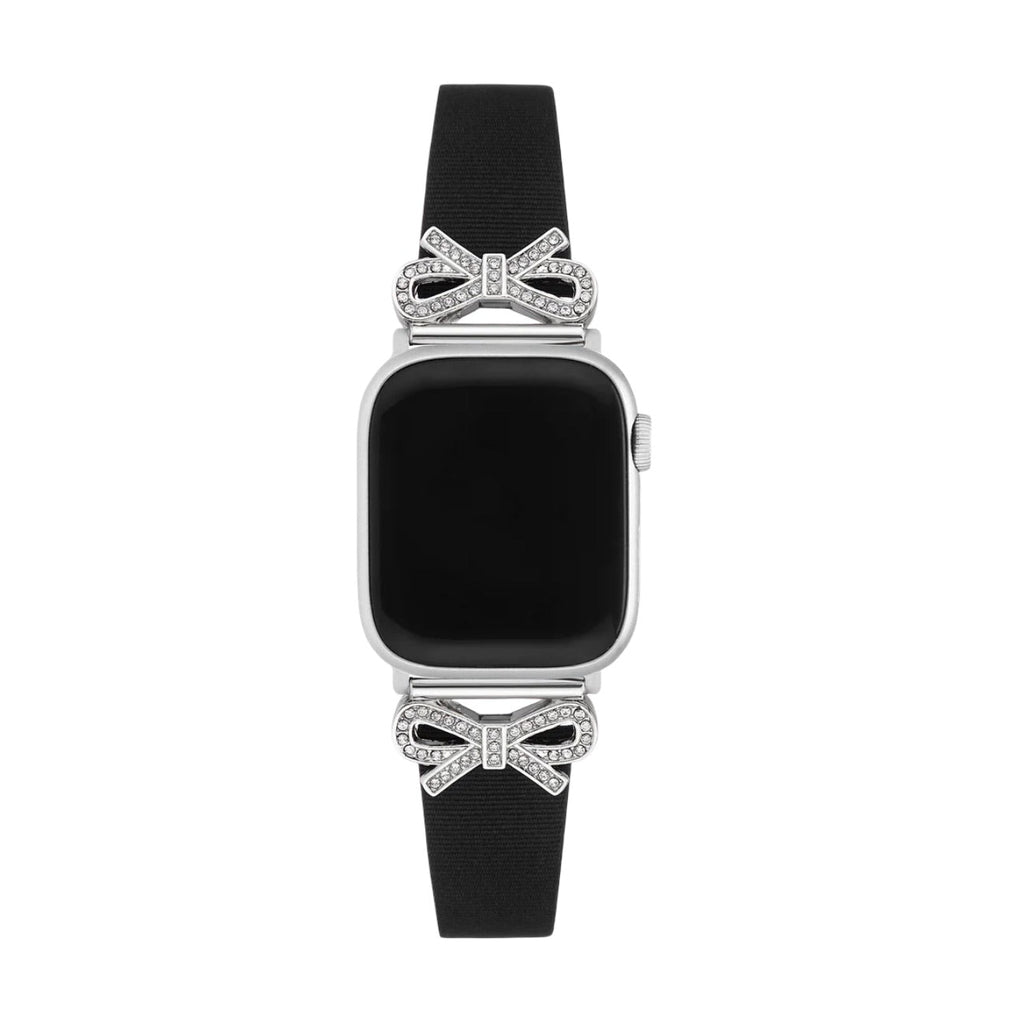 Bracelet Apple Watch, pour femme, chic en cuir, ruban à strass, modèle Ravia - La Boutique du Bracelet