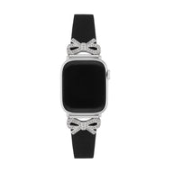 Bracelet Apple Watch, pour femme, chic en cuir, ruban à strass, modèle Ravia - La Boutique du Bracelet