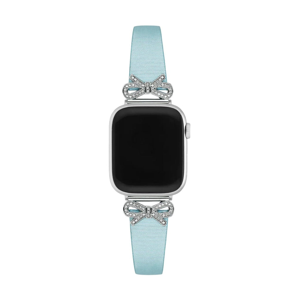 Bracelet Apple Watch, pour femme, chic en cuir, ruban à strass, modèle Ravia - La Boutique du Bracelet