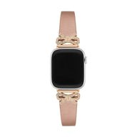 Bracelet Apple Watch, pour femme, chic en cuir, ruban à strass, modèle Ravia - La Boutique du Bracelet
