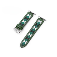 Bracelet Apple Watch, pour femme, en cuir, toile losange, modèle Marni - La Boutique du Bracelet