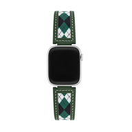 Bracelet Apple Watch, pour femme, en cuir, toile losange, modèle Marni - La Boutique du Bracelet