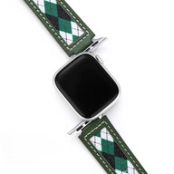 Bracelet Apple Watch, pour femme, en cuir, toile losange, modèle Marni - La Boutique du Bracelet