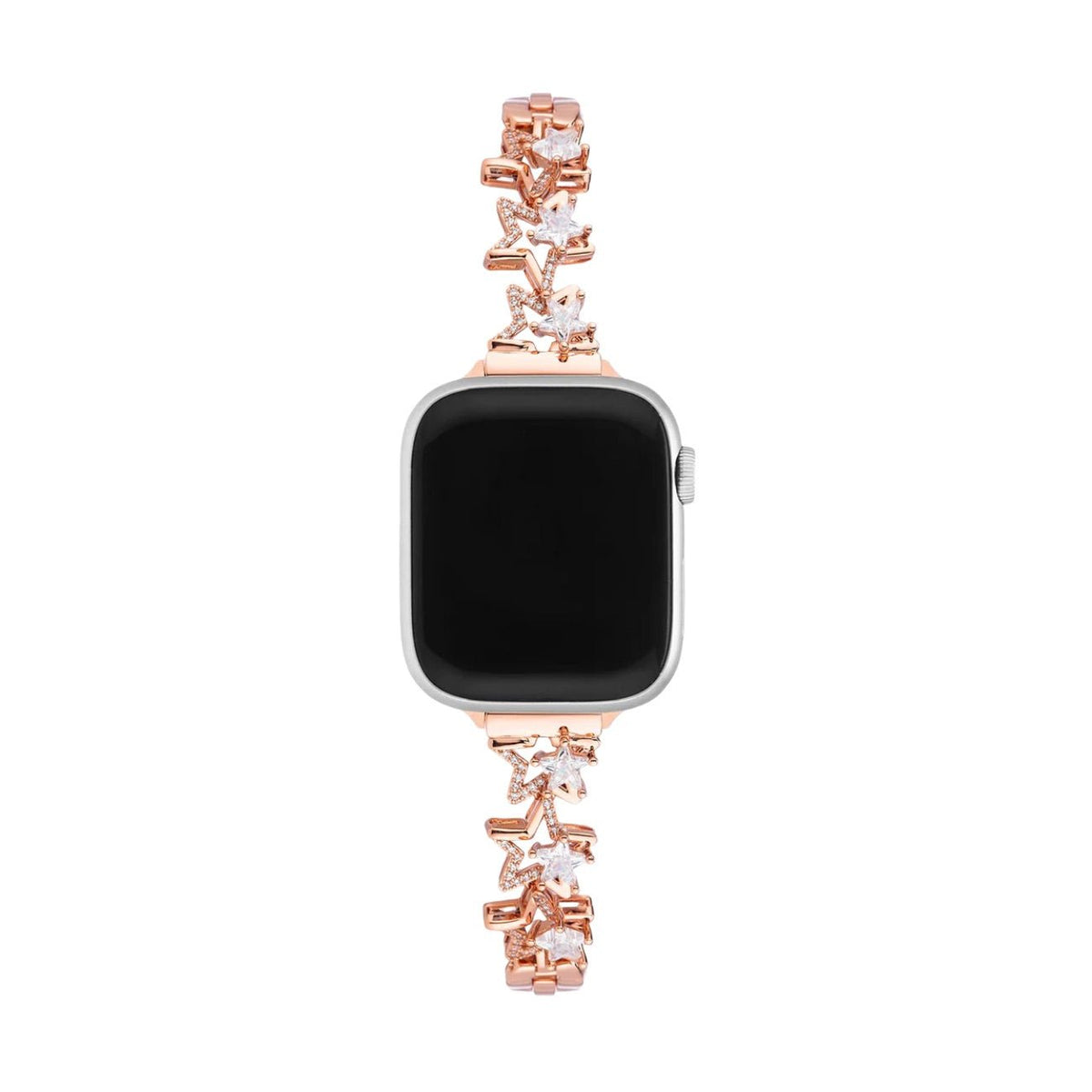 Bracelet Apple Watch, pour femme, en métal, étoiles scintillantes, modèle Kira - La Boutique du Bracelet