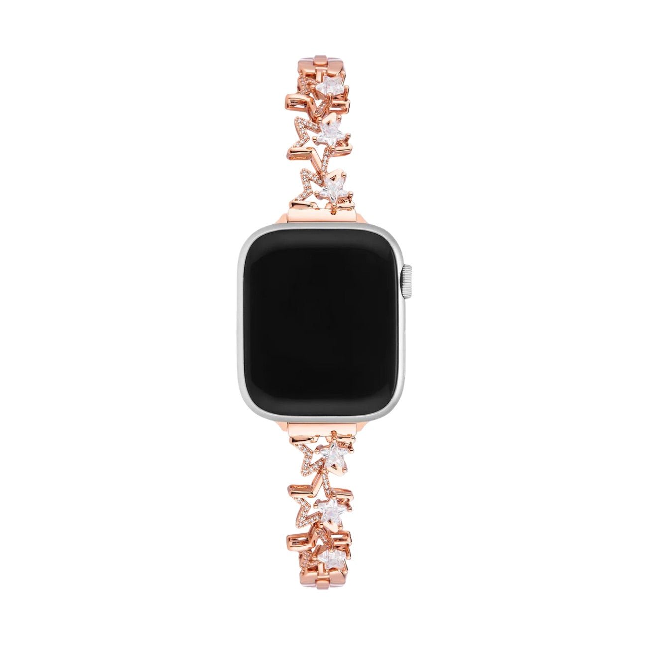 Bracelet Apple Watch, pour femme, en métal, étoiles scintillantes, modèle Kira - La Boutique du Bracelet