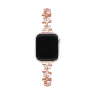 Bracelet Apple Watch, pour femme, en métal, étoiles scintillantes, modèle Kira - La Boutique du Bracelet