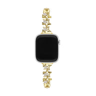 Bracelet Apple Watch, pour femme, en métal, étoiles scintillantes, modèle Kira - La Boutique du Bracelet