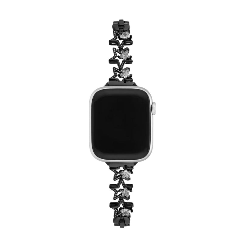 Bracelet Apple Watch, pour femme, en métal, étoiles scintillantes, modèle Kira - La Boutique du Bracelet