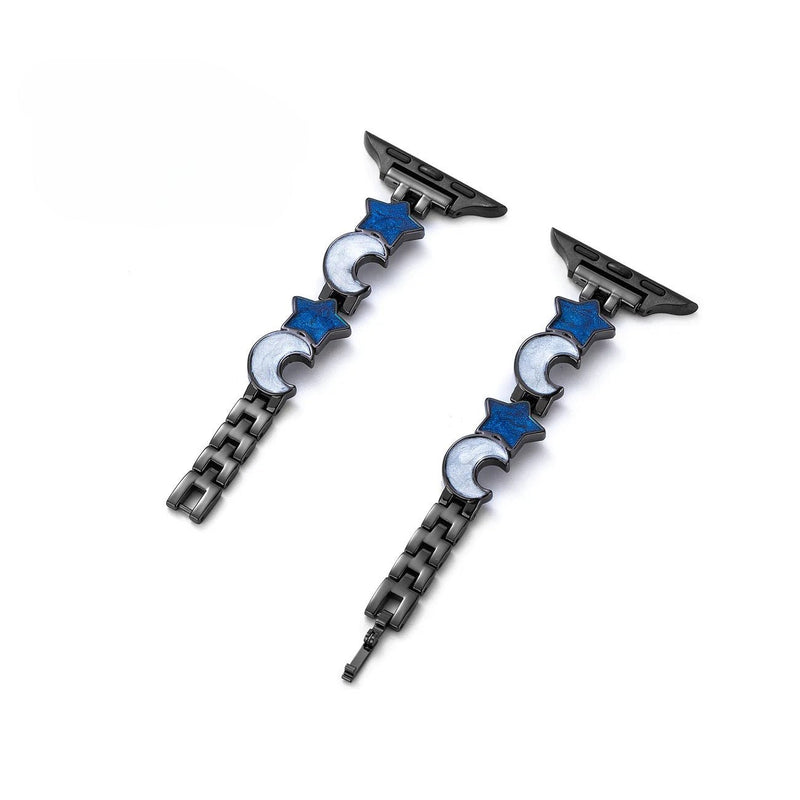 Bracelet Apple Watch, pour femme, étoile et lune, apaisant, modèle Stormi - La Boutique du Bracelet