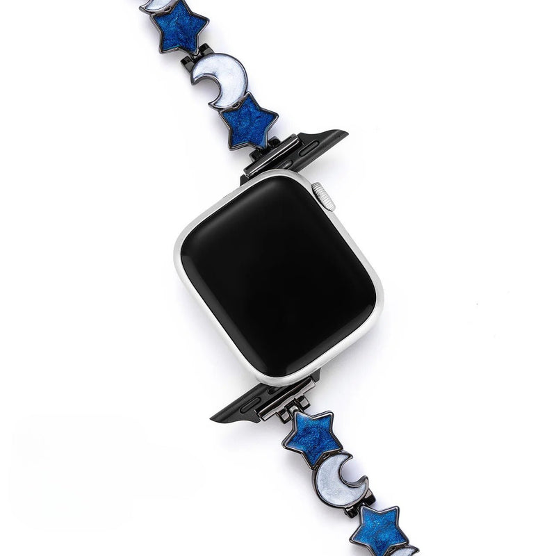 Bracelet Apple Watch, pour femme, étoile et lune, apaisant, modèle Stormi - La Boutique du Bracelet
