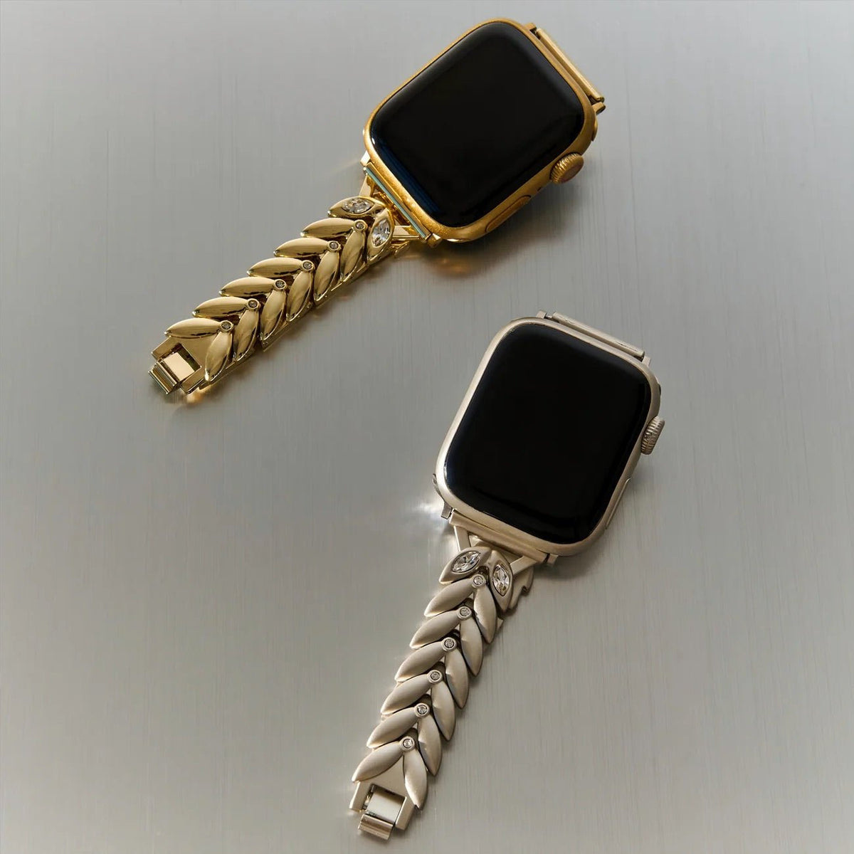 Bracelet Apple Watch, pour femme, feuilles imbriquées, chic, modèle Lokla - La Boutique du Bracelet