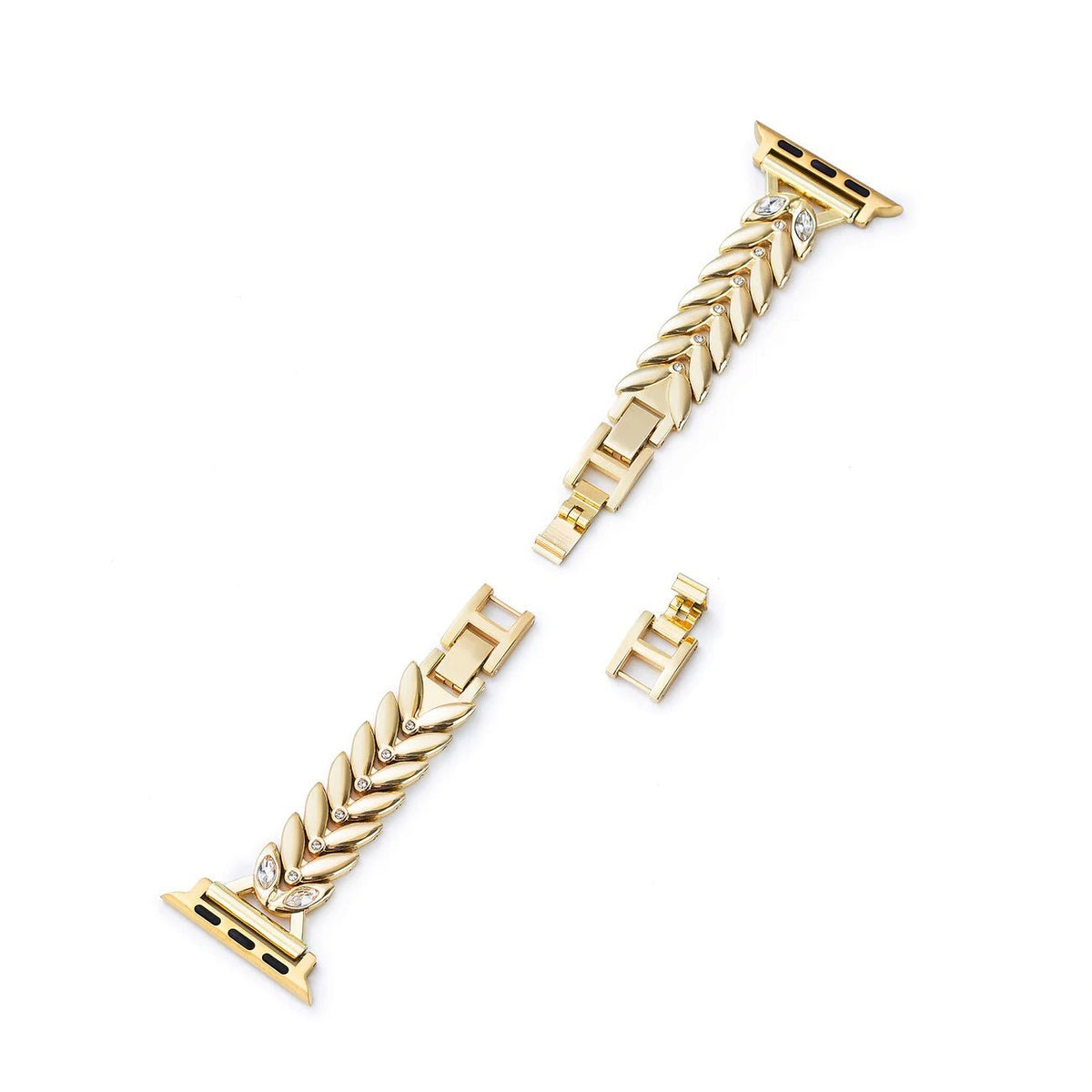 Bracelet Apple Watch, pour femme, feuilles imbriquées, chic, modèle Lokla - La Boutique du Bracelet