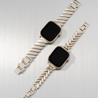 Bracelet Apple Watch, pour femme, feuilles imbriquées, chic, modèle Lokla - La Boutique du Bracelet
