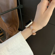 Bracelet Apple Watch, pour femme, fleur de lotus rotatives anti - stress, modèle Lotia - La Boutique du Bracelet